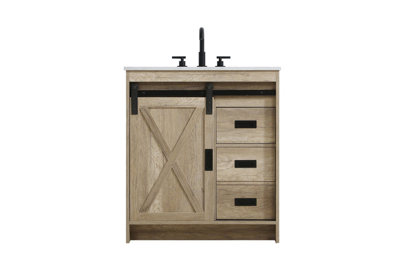 Elegant Lighting VF90530NT Bathroom Vanity, Natural Oak