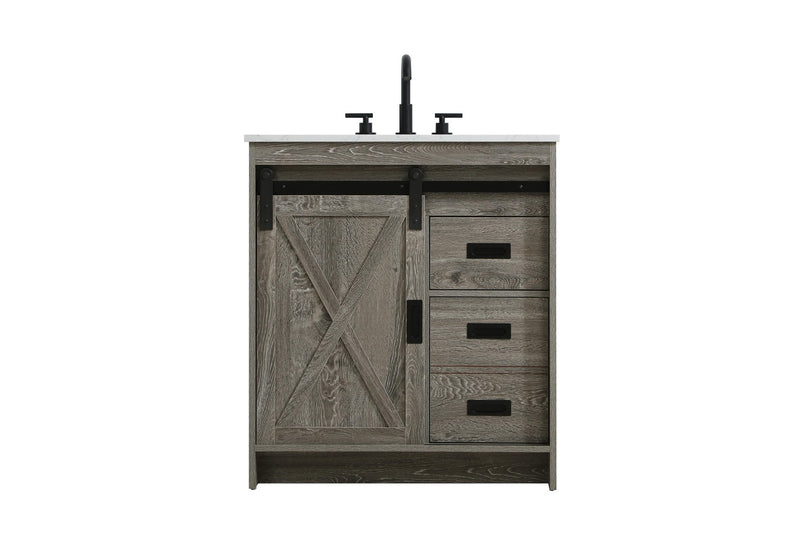 Elegant Lighting VF90530RG Bathroom Vanity, Rustic Grey
