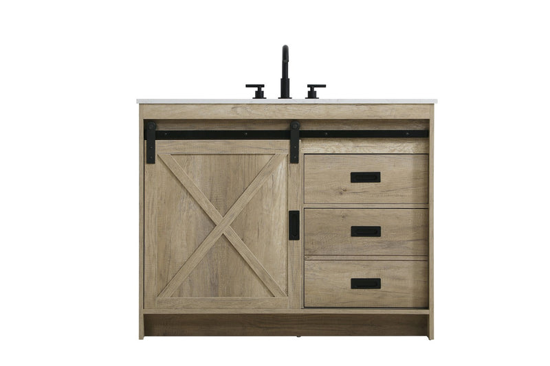 Elegant Lighting VF90542NT Bathroom Vanity, Natural Oak