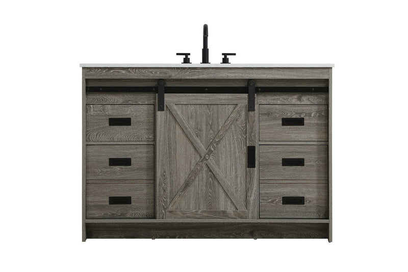 Elegant Lighting VF90548RG Bathroom Vanity, Rustic Grey