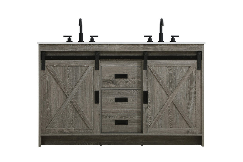 Elegant Lighting VF90554DRG Bathroom Vanity, Rustic Grey
