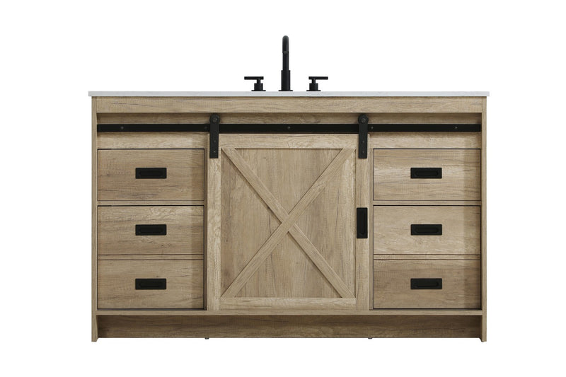 Elegant Lighting VF90554NT Bathroom Vanity, Natural Oak