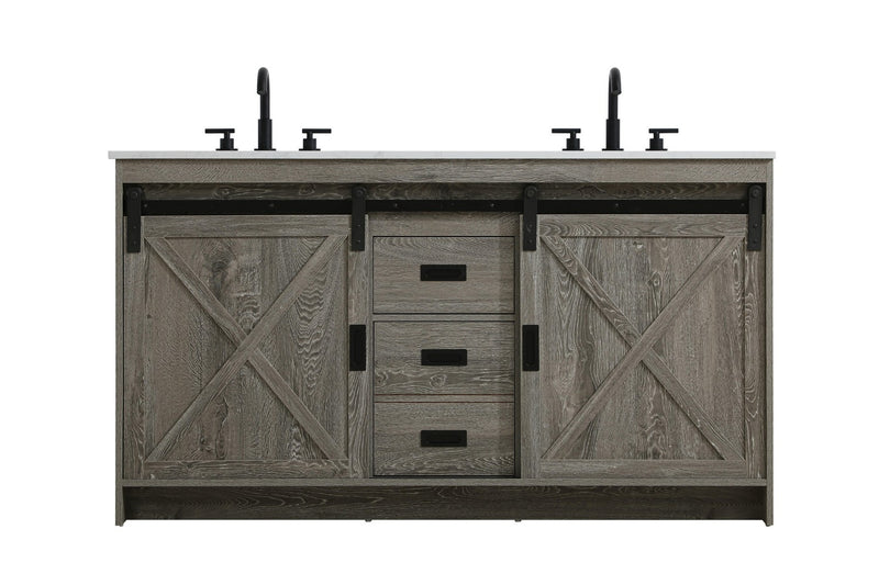 Elegant Lighting VF90560DRG Bathroom Vanity, Rustic Grey