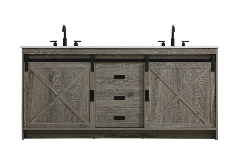 Elegant Lighting VF90572DRG Bathroom Vanity, Rustic Grey