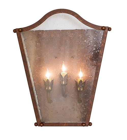 Meyda Tiffany 120228 Three Light Wall Sconce, Antique Rust