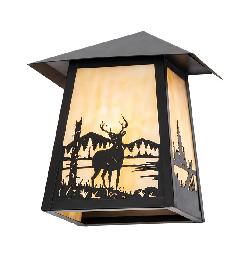 Meyda Tiffany 283215 One Light Wall Sconce, Black Patina