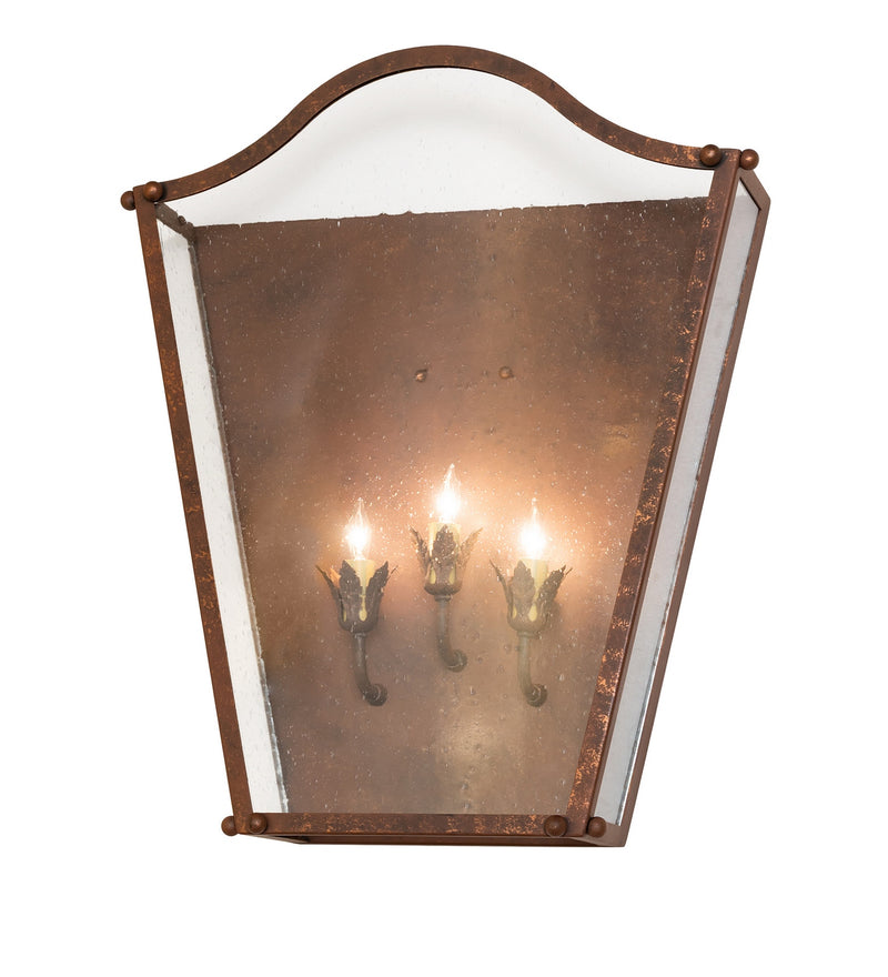 Meyda Tiffany 284473 Three Light Wall Sconce, Antique Rust