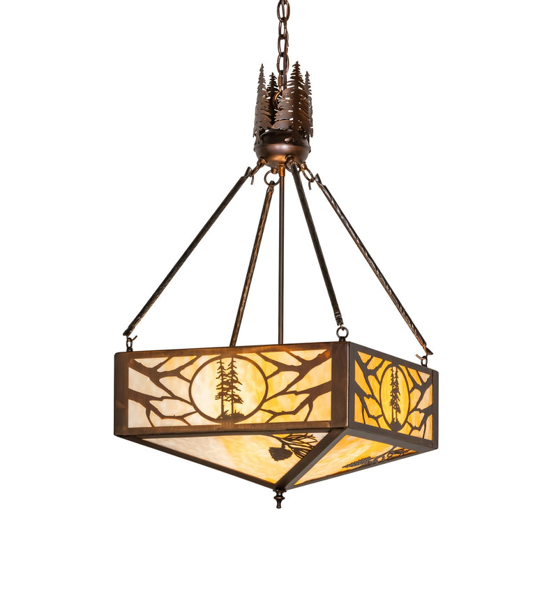 Meyda Tiffany 285453 Four Ligh Pendant, Vintage Copper