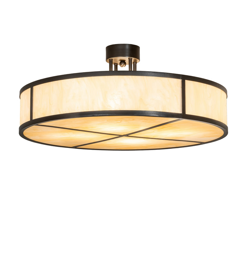 Meyda Tiffany 285589 Four Ligh Semi-Flush Mount, Statuary Bronze Metallic