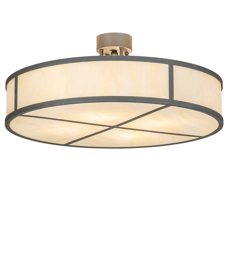 Meyda Tiffany 285602 Four Ligh Semi-Flush Mount, Textured Gunmetal