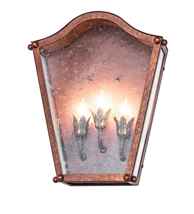Meyda Tiffany 286410 Three Light Wall Sconce, Antique Rust