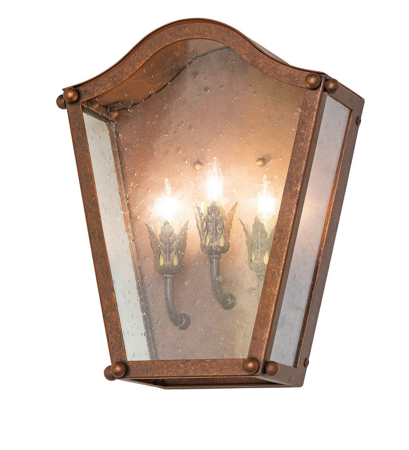 Meyda Tiffany 286412 Three Light Wall Sconce, Antique Rust