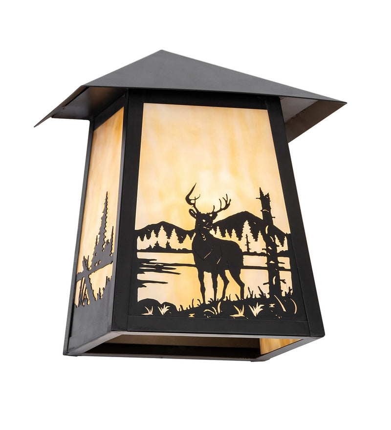 Meyda Tiffany 289749 One Light Wall Sconce, Black Patina