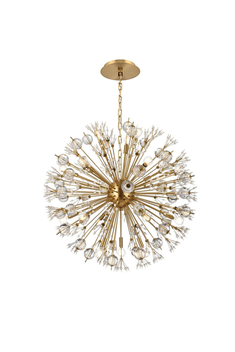 Elegant Lighting 2550D32SG 18 Light Pendant, gold