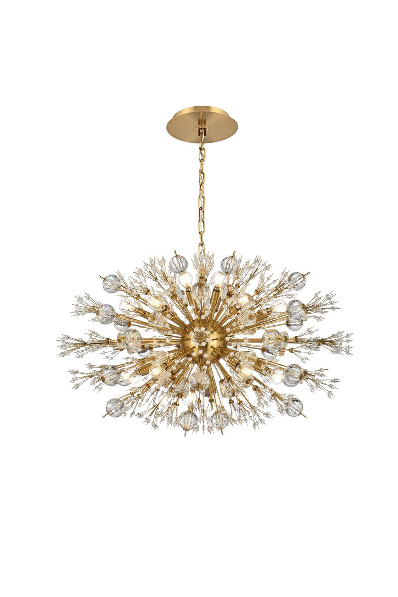 Elegant Lighting 2550D36SG 24 Light Pendant, gold