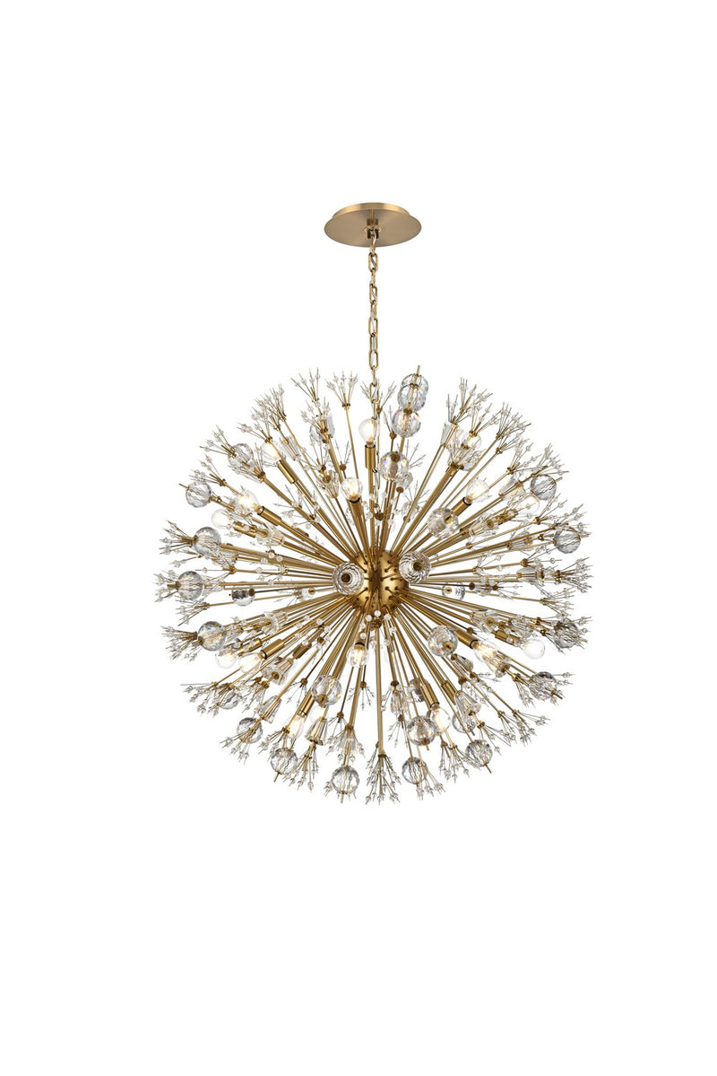 Elegant Lighting 2550D38SG 24 Light Pendant, gold