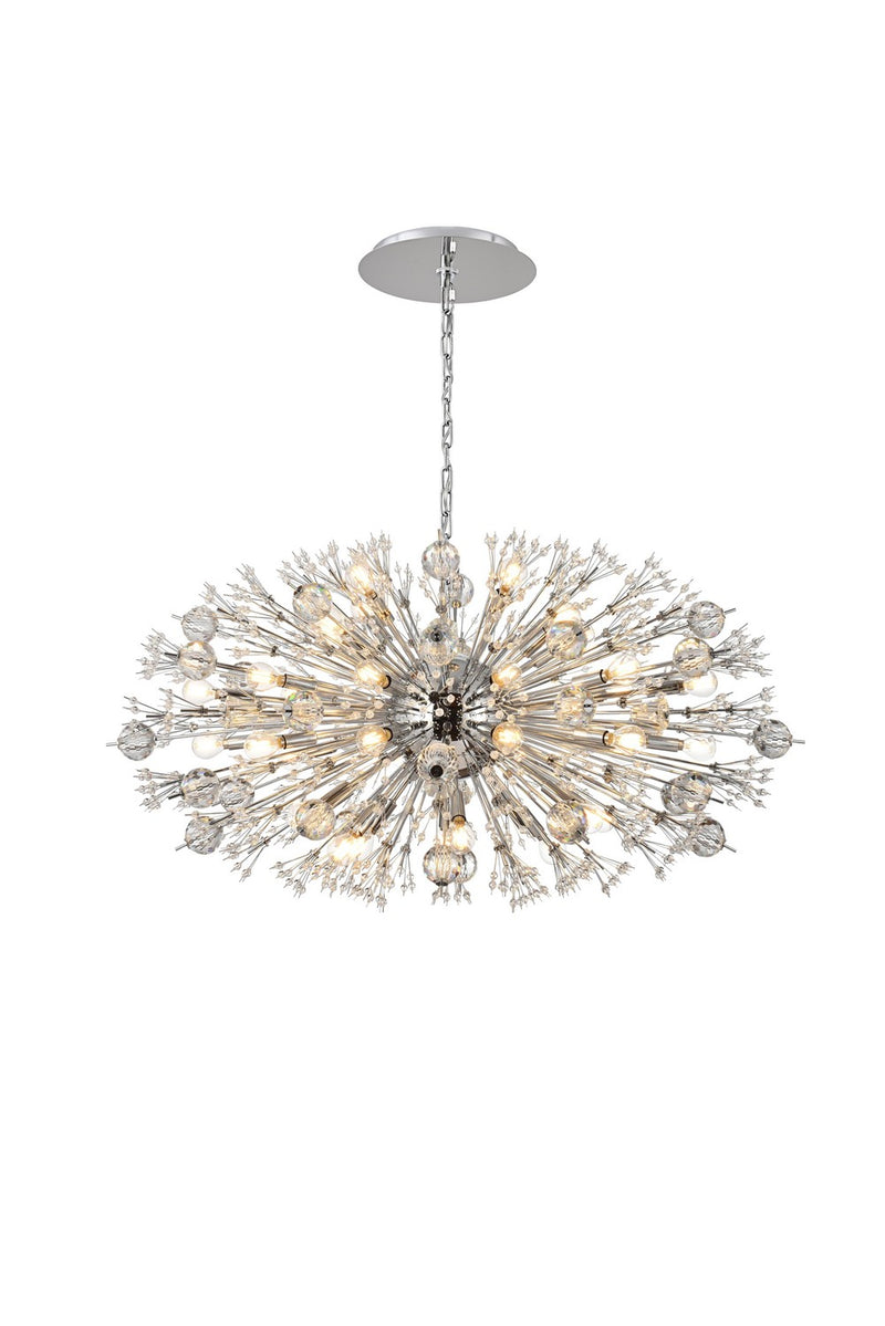 Elegant Lighting 2550D42C 38 Light Pendant, chrome