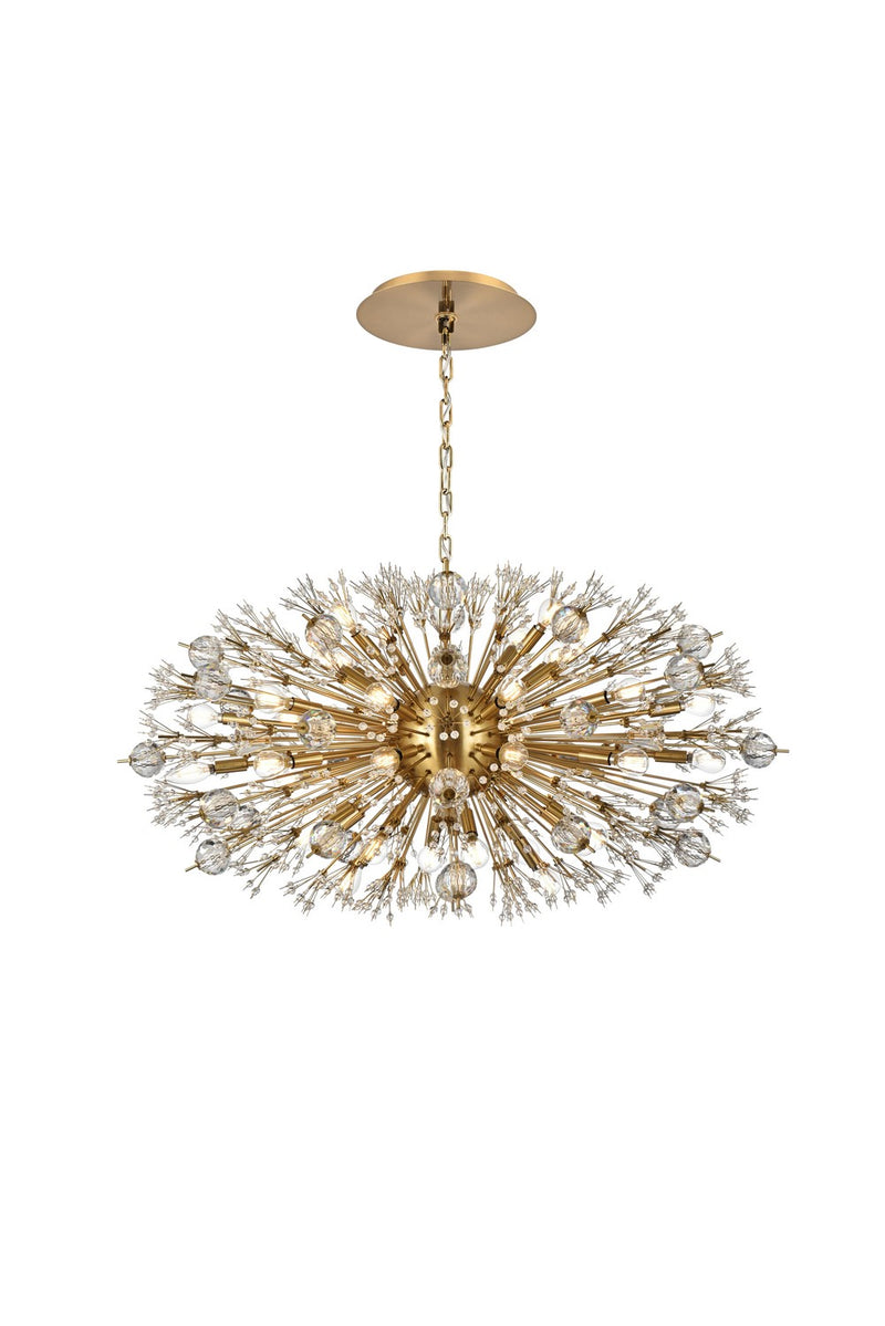 Elegant Lighting 2550D42SG 38 Light Pendant, gold