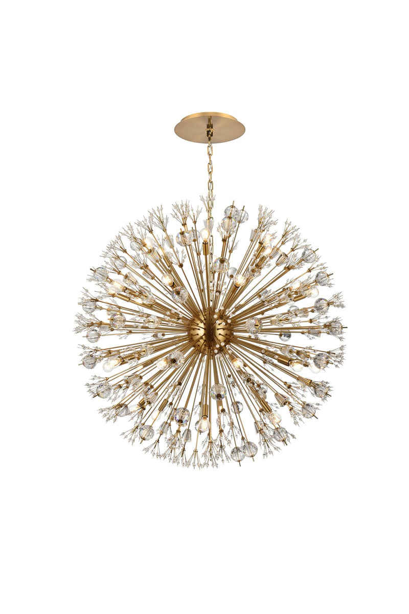 Elegant Lighting 2550D44SG 32 Light Pendant, gold