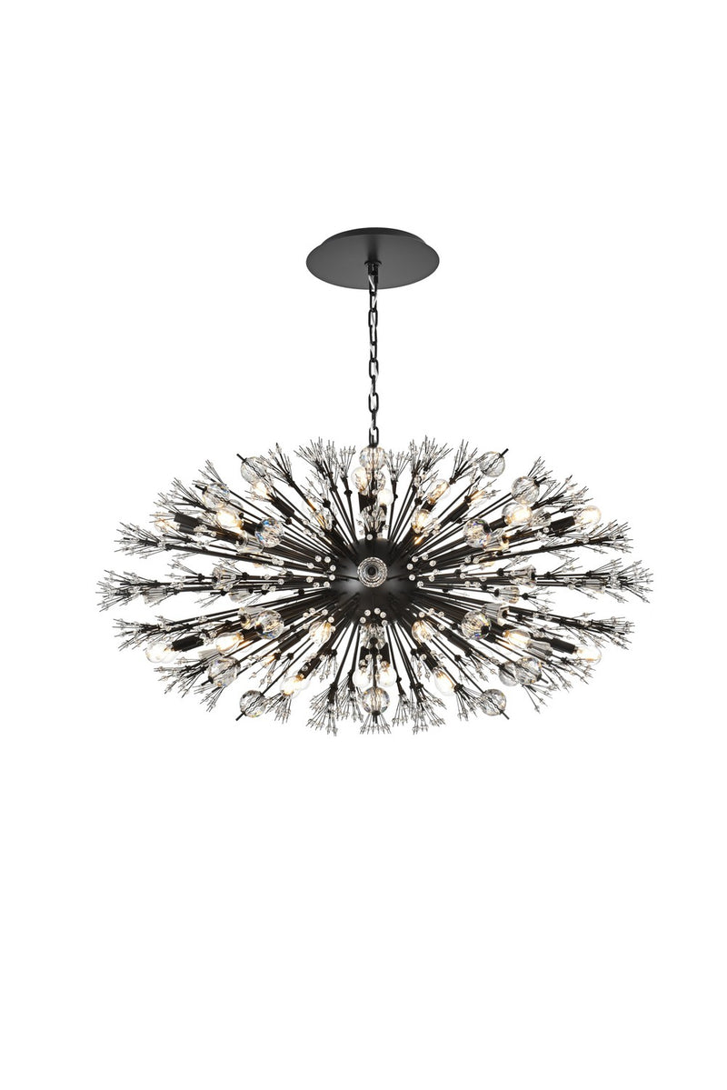 Elegant Lighting 2550D48BK 38 Light Pendant, black