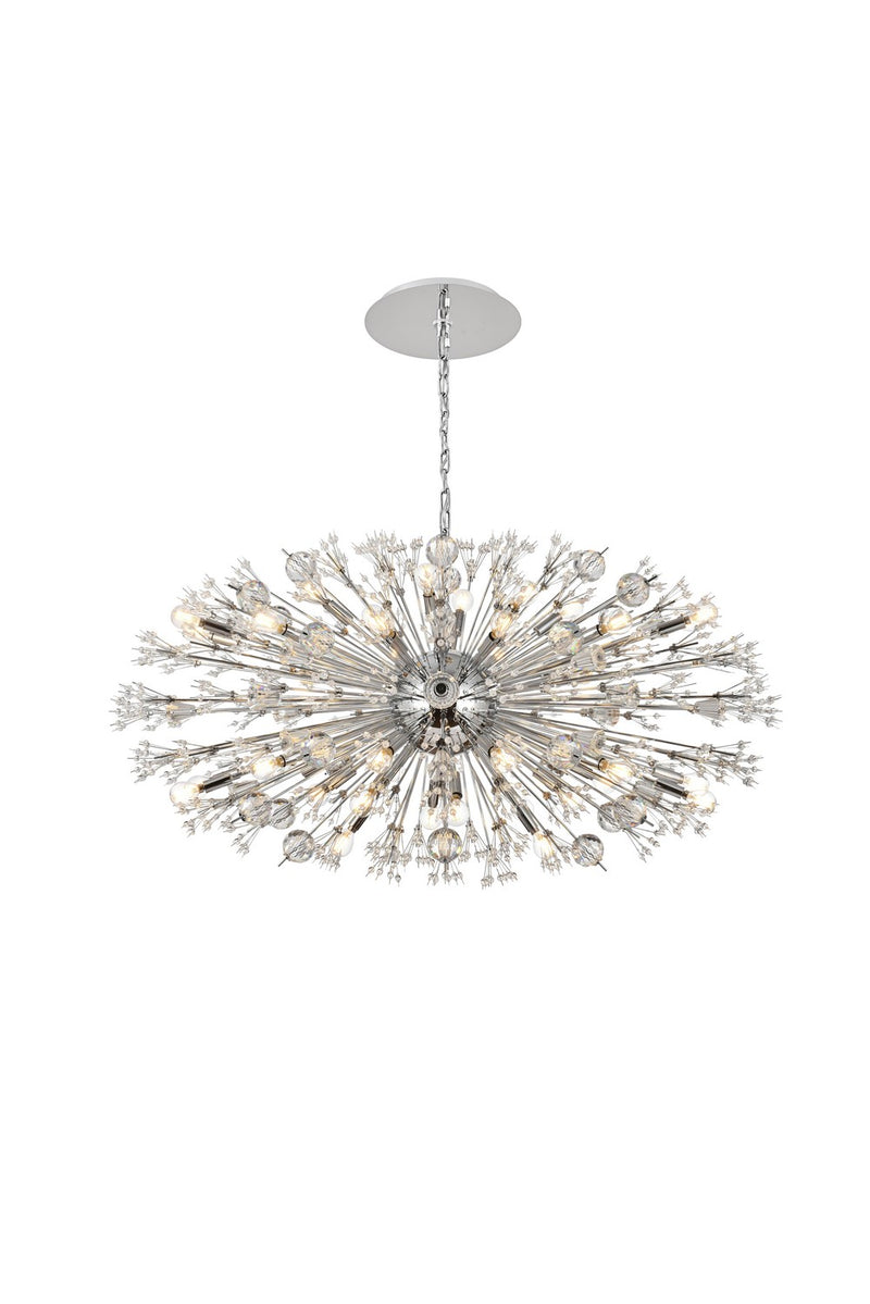 Elegant Lighting 2550D48C 38 Light Pendant, chrome