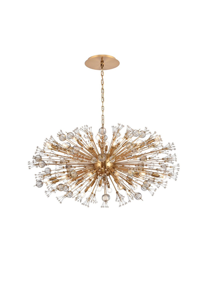 Elegant Lighting 2550D48SG 38 Light Pendant, gold