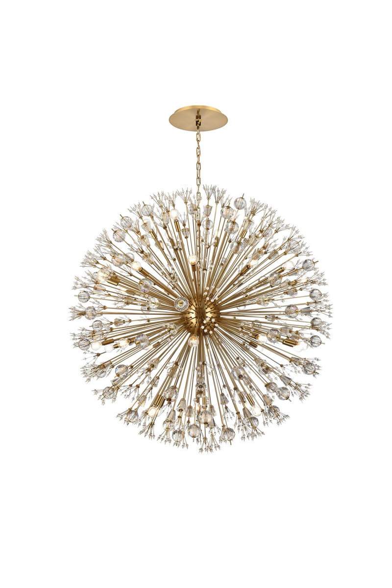 Elegant Lighting 2550D50SG 34 Light Pendant, gold