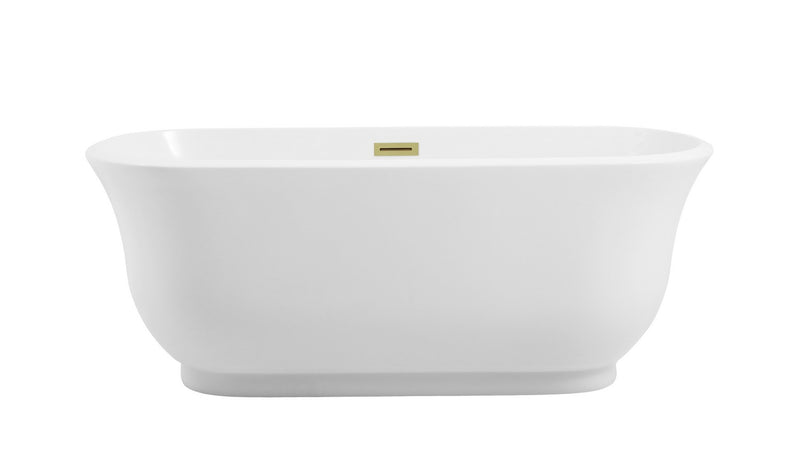 Elegant Lighting BT10259GW-BGD Soaking Bathtub, Glossy White