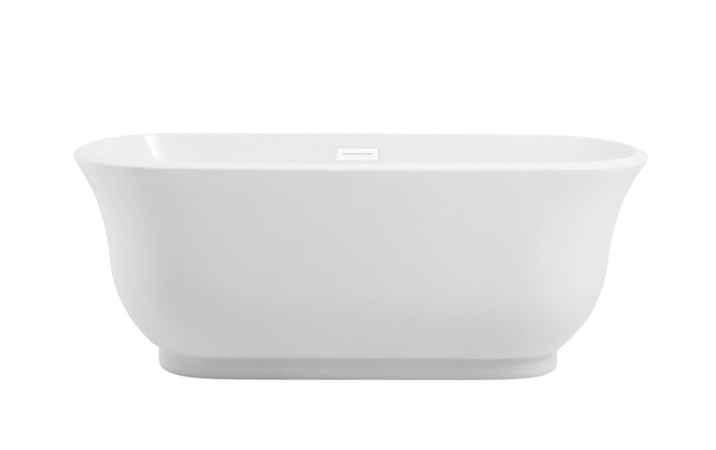 Elegant Lighting BT10259GW-WHT Soaking Bathtub, Glossy White