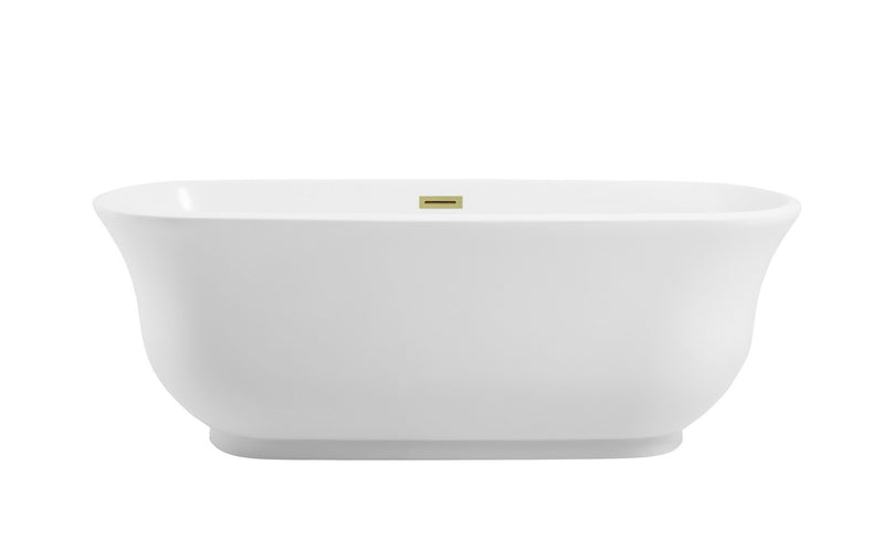 Elegant Lighting BT10267GW-BGD Soaking Bathtub, Glossy White