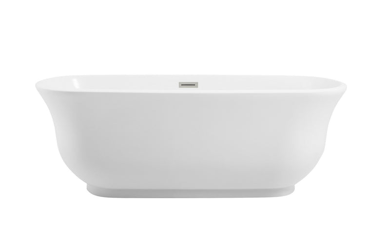 Elegant Lighting BT10267GW-BNK Soaking Bathtub, Glossy White