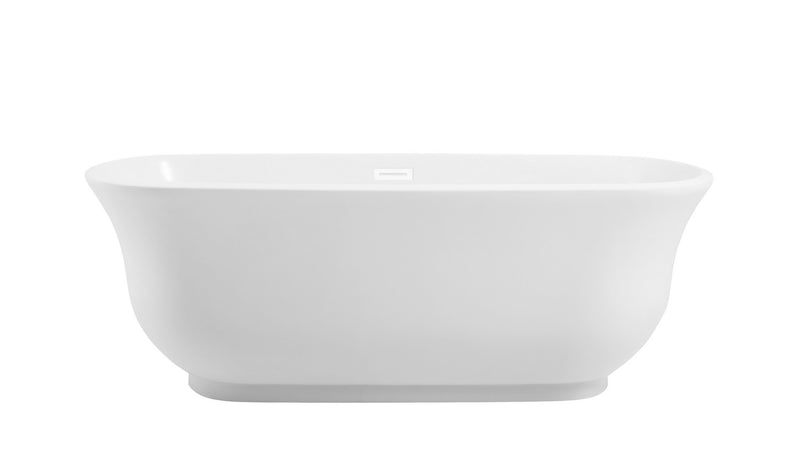 Elegant Lighting BT10267GW-WHT Soaking Bathtub, Glossy White