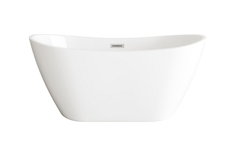 Elegant Lighting BT10354GW-BNK Soaking Bathtub, Glossy White
