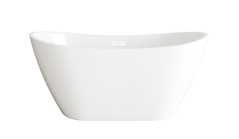 Elegant Lighting BT10354GW-WHT Soaking Bathtub, Glossy White