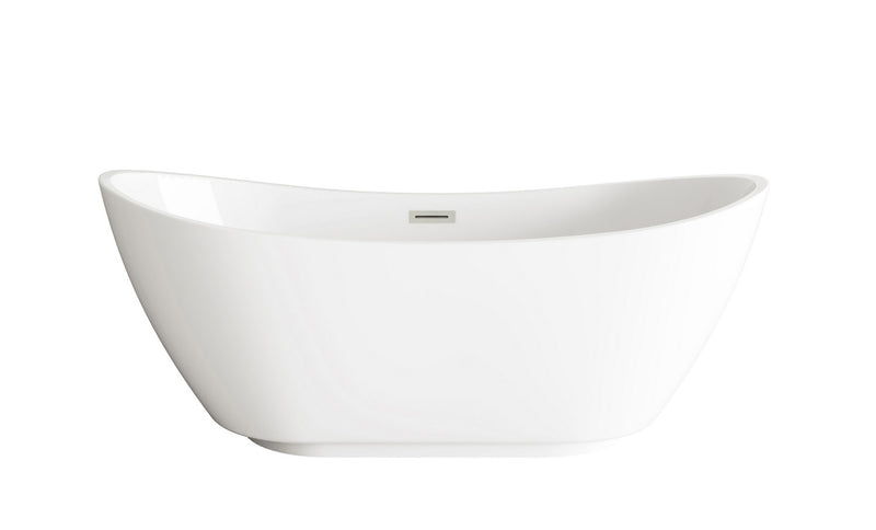 Elegant Lighting BT10362GW-BNK Soaking Bathtub, Glossy White