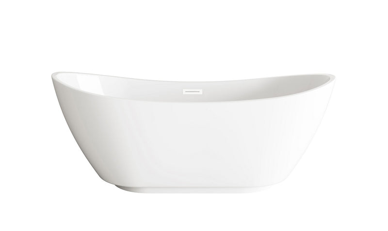 Elegant Lighting BT10362GW-WHT Soaking Bathtub, Glossy White