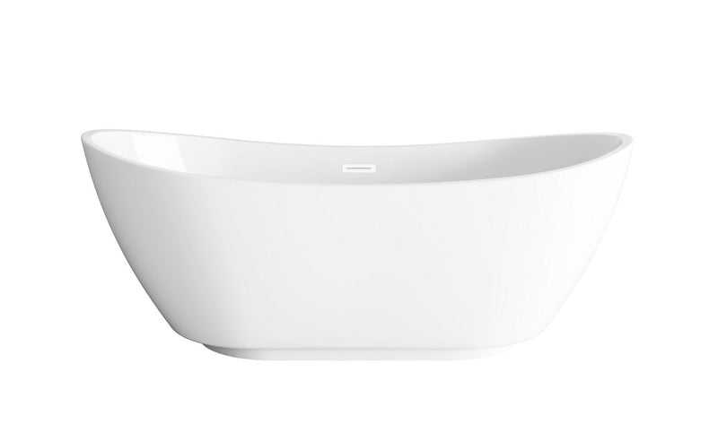 Elegant Lighting BT10367GW-WHT Soaking Bathtub, Glossy White