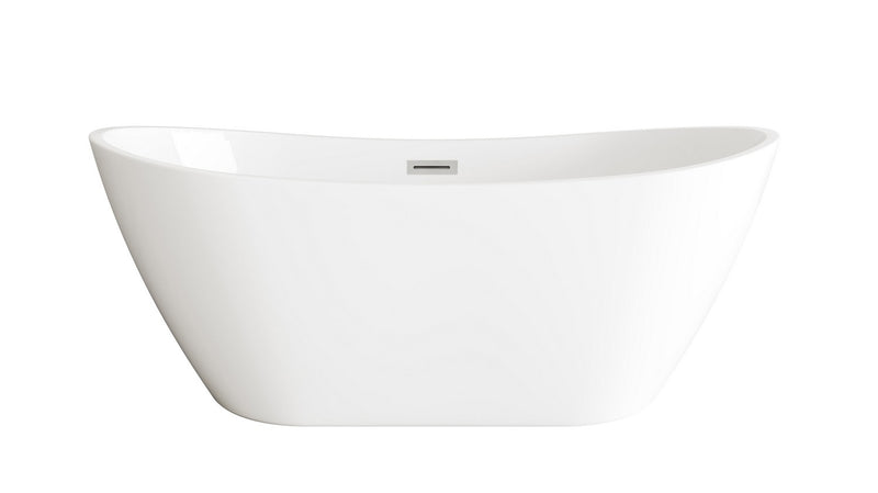 Elegant Lighting BT10372GW-BNK Soaking Bathtub, Glossy White