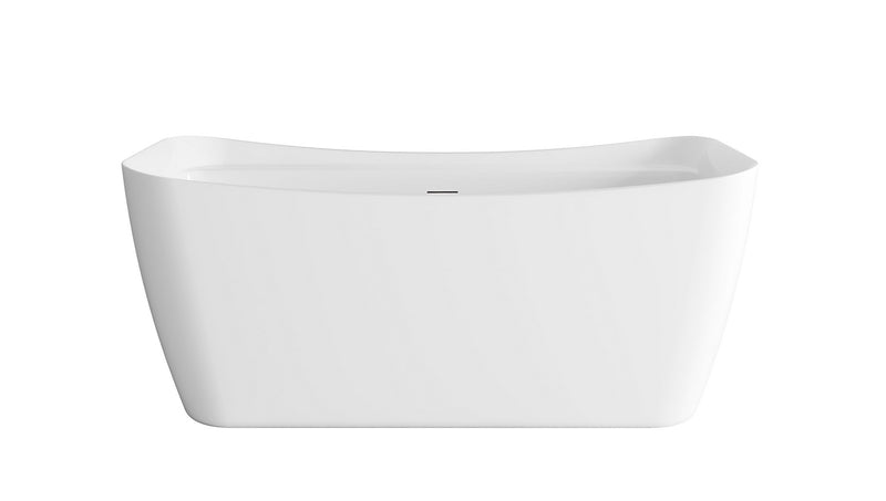 Elegant Lighting BT10459GW-BGD Soaking Bathtub, Glossy White