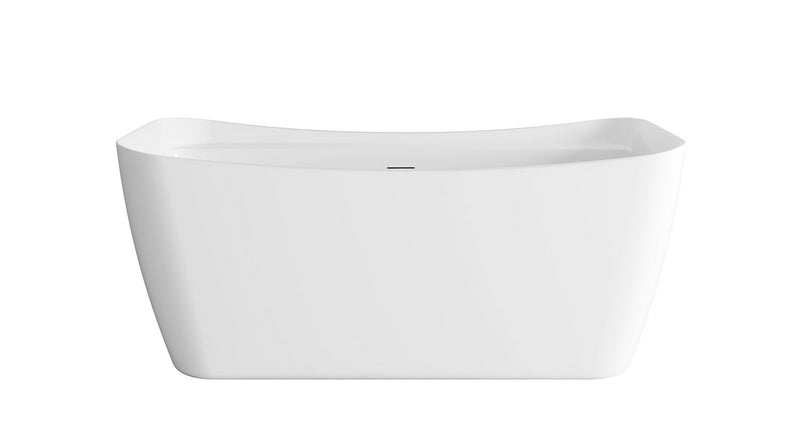 Elegant Lighting BT10459GW-BNK Soaking Bathtub, Glossy White
