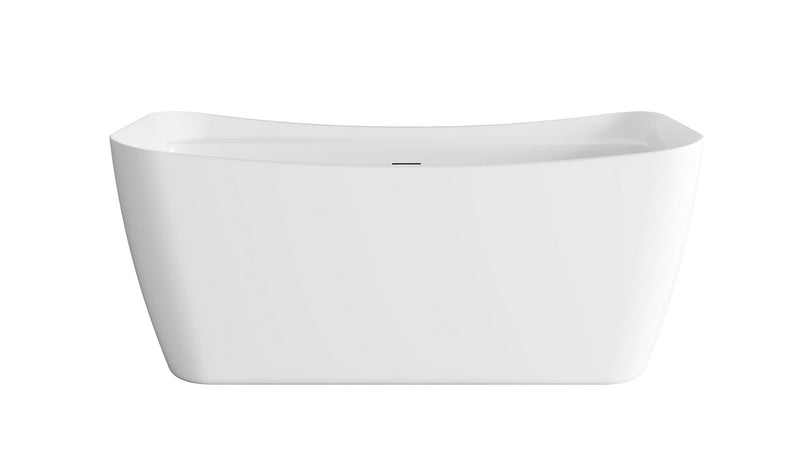 Elegant Lighting BT10459GW-WHT Soaking Bathtub, Glossy White