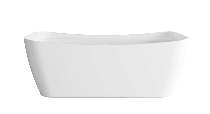 Elegant Lighting BT10467GW-BGD Soaking Bathtub, Glossy White