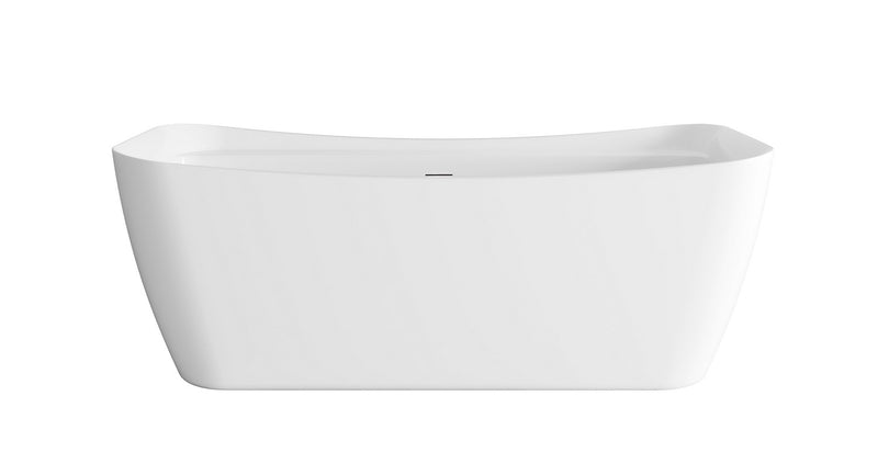 Elegant Lighting BT10467GW-BNK Soaking Bathtub, Glossy White