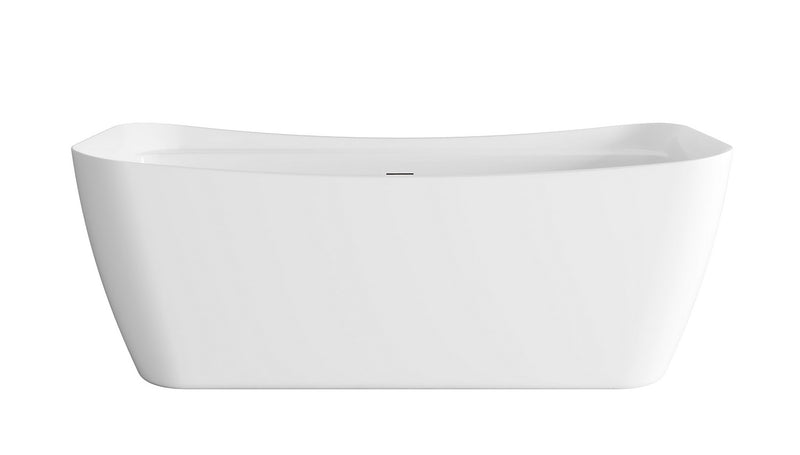 Elegant Lighting BT10467GW-WHT Soaking Bathtub, Glossy White