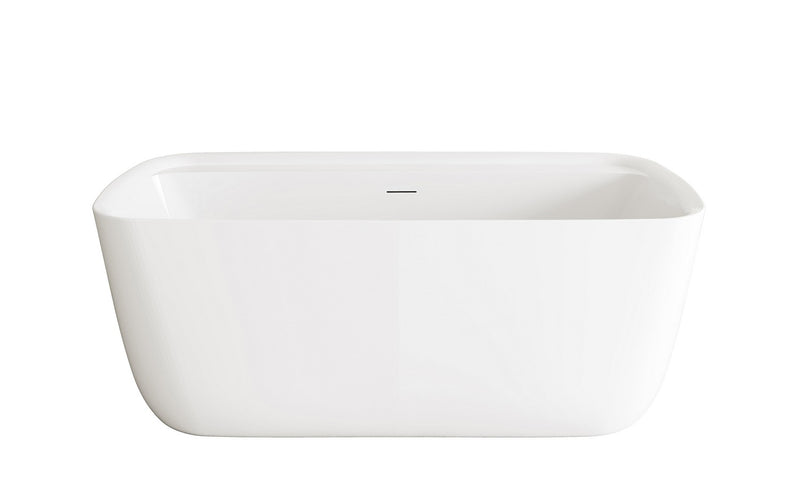 Elegant Lighting BT10559GW-BNK Soaking Bathtub, Glossy White