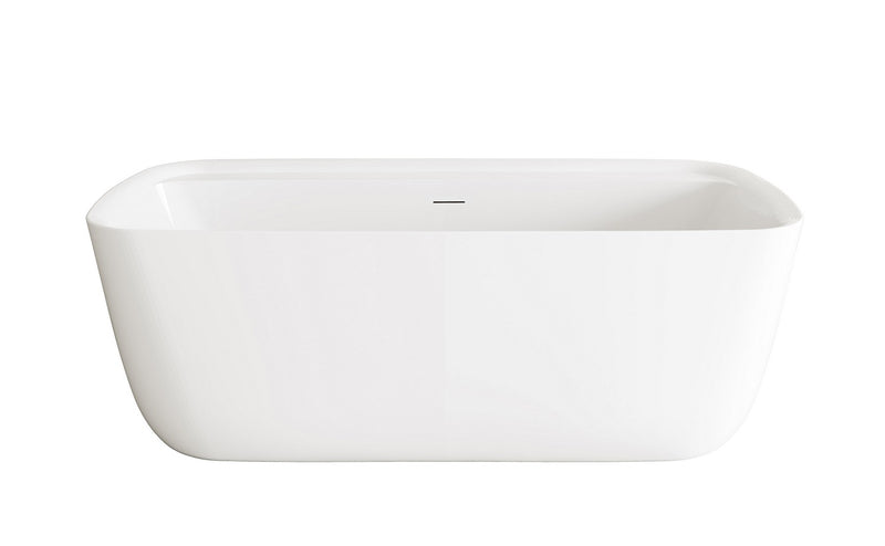 Elegant Lighting BT10567GW-BGD Soaking Bathtub, Glossy White