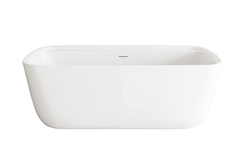 Elegant Lighting BT10567GW-WHT Soaking Bathtub, Glossy White
