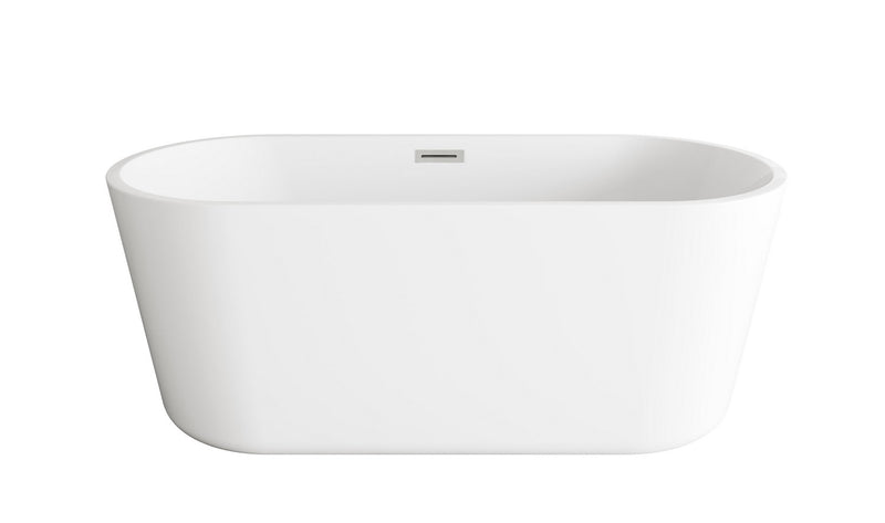 Elegant Lighting BT10659GW-BNK Soaking Bathtub, Glossy White