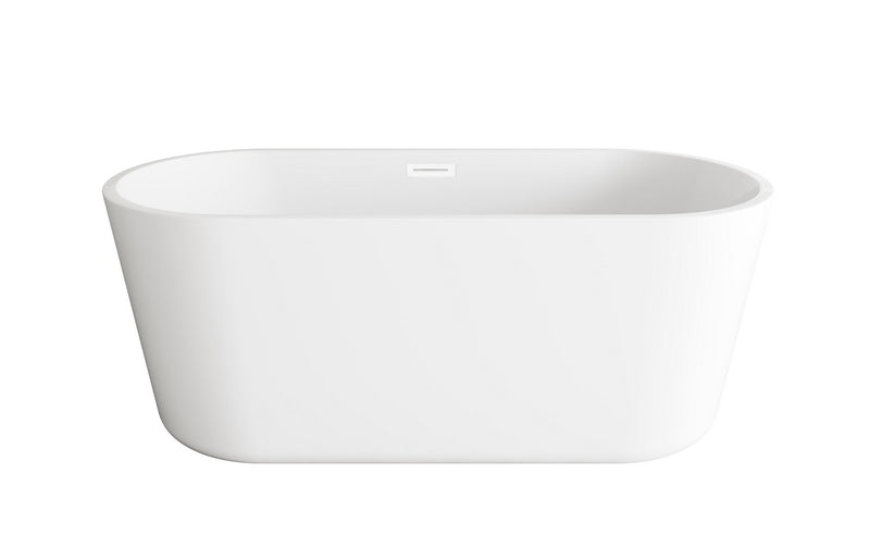 Elegant Lighting BT10659GW-WHT Soaking Bathtub, Glossy White