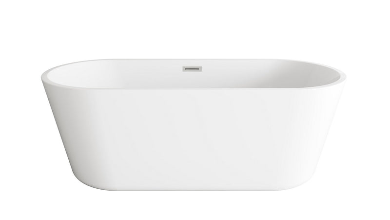 Elegant Lighting BT10665GW-BNK Soaking Bathtub, Glossy White